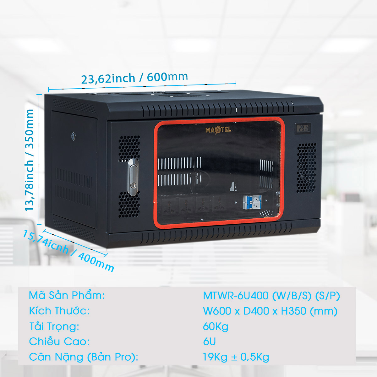 Giới thiệu tủ rack 6U treo tường