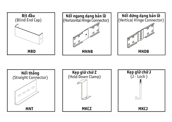 Các phụ kiện máng cáp điện