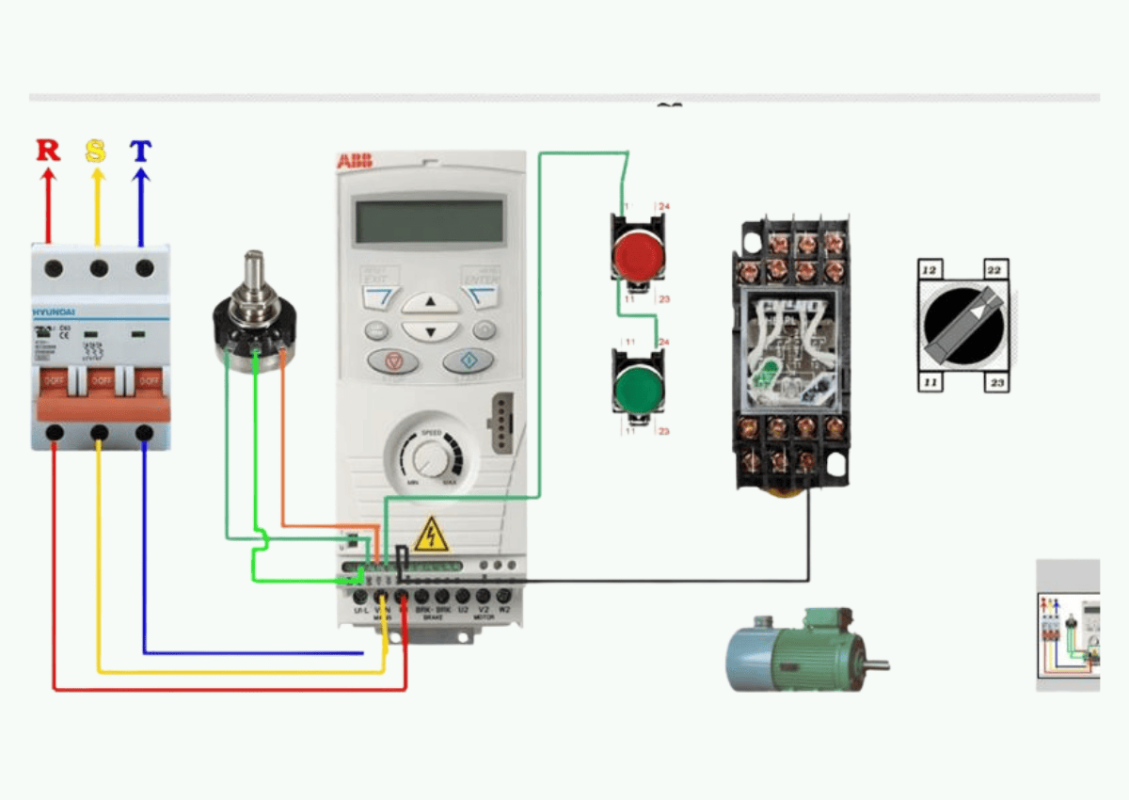 Cấu tạo của tủ điều khiển biến tần ABB ACS550 cho động cơ 7.5kW