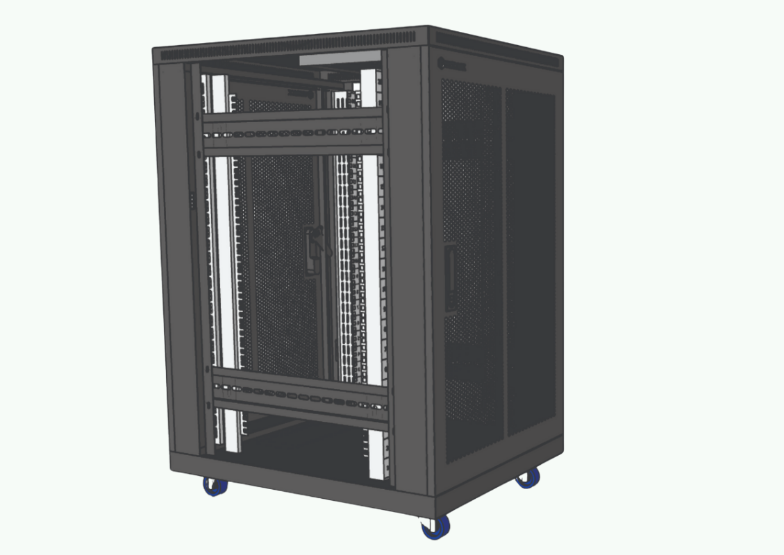Tủ server 19 inch sâu 800mm có hệ thống làm mát 3 Tủ server 19 inch sâu 800mm có hệ thống làm mát