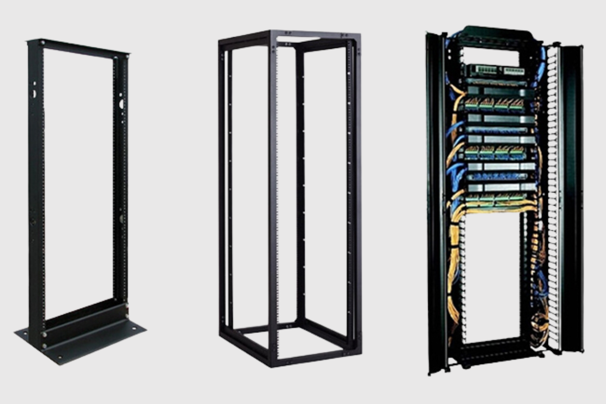 Tủ rack open frame 4 trụ cho phòng lab – tối ưu không gian và quản lý thiết bị 2 Vì sao các phòng lab nên dùng tủ rack open frame 4 trụ