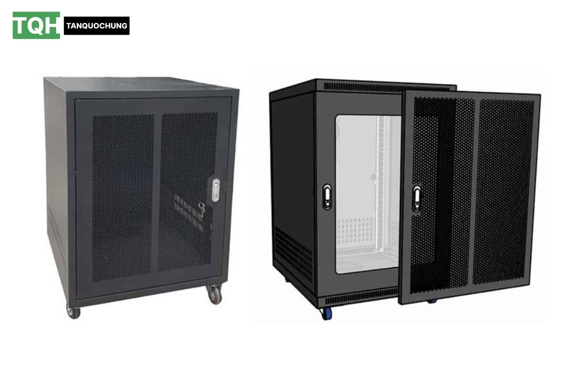 Tủ rack 15U chuẩn 19 inch| Giải pháp gọn gàng và an toàn cho hệ thống mạng 3 Các loại tủ rack 15U phổ biến hiện này