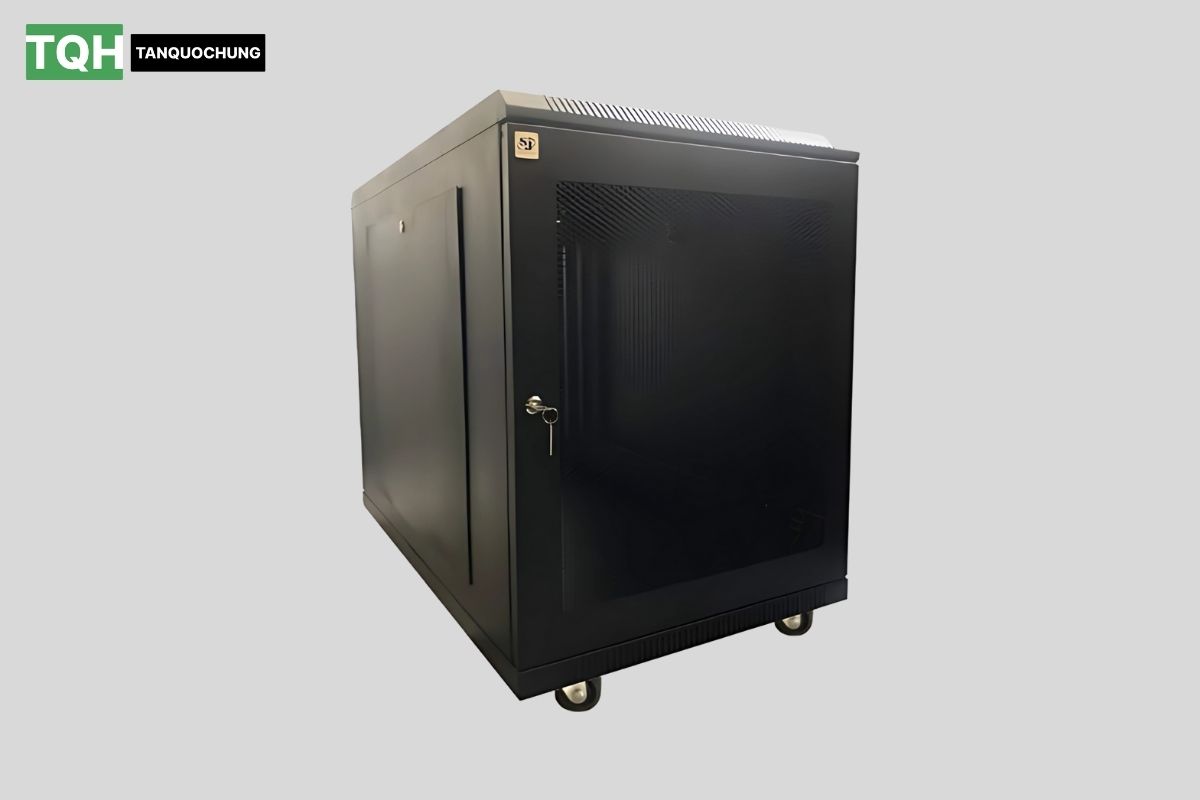 Tủ rack 15U chuẩn 19 inch| Giải pháp gọn gàng và an toàn cho hệ thống mạng 5 Tủ rack 15U màu đen