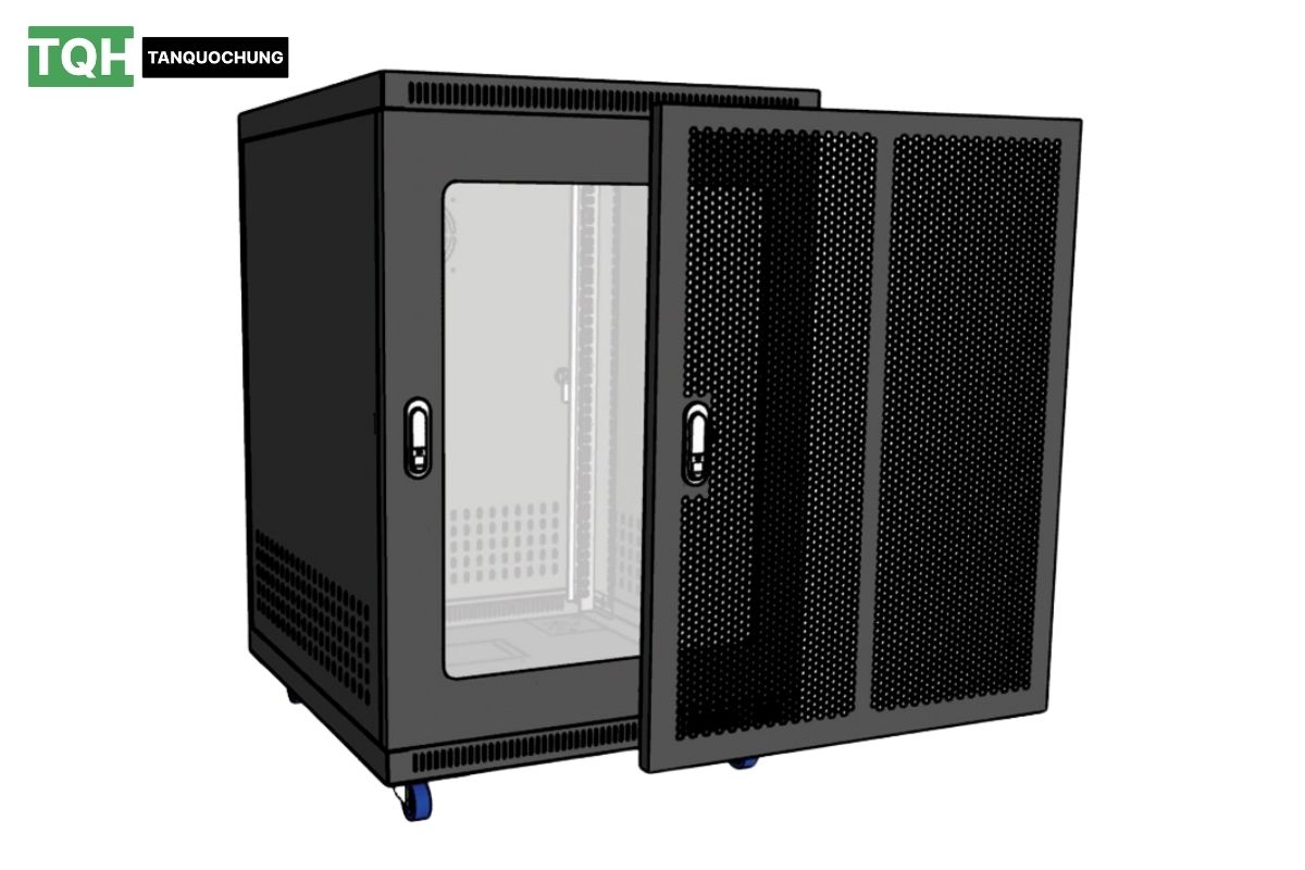 Tủ rack 15U chuẩn 19 inch| Giải pháp gọn gàng và an toàn cho hệ thống mạng 2 Tủ rack 15U