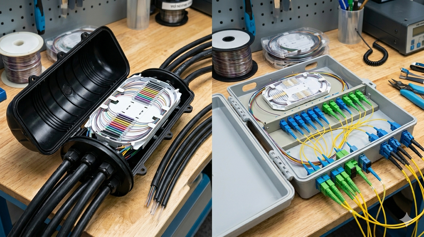 Hộp nối quang và hộp cáp quang