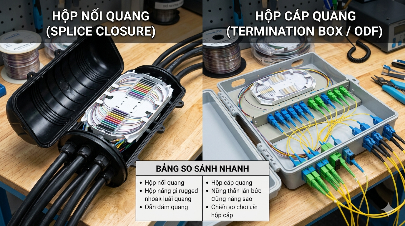 hộp nối quang và hộp cáp quang